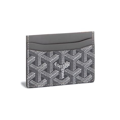 goyard card holder grey